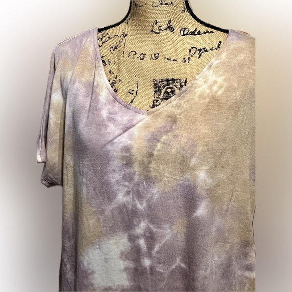 Carole Christian Dress Tie Dye Midi Side Pockets Size M Stretchy Boho Hippie - Picture 3 of 11